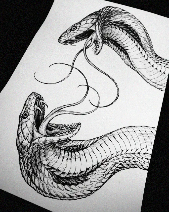 Twisting Serpents in Monochrome