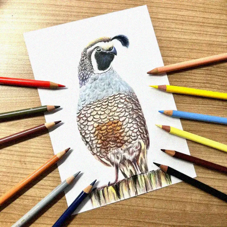 Palette Bird: A Colored Pencil Masterpiece
