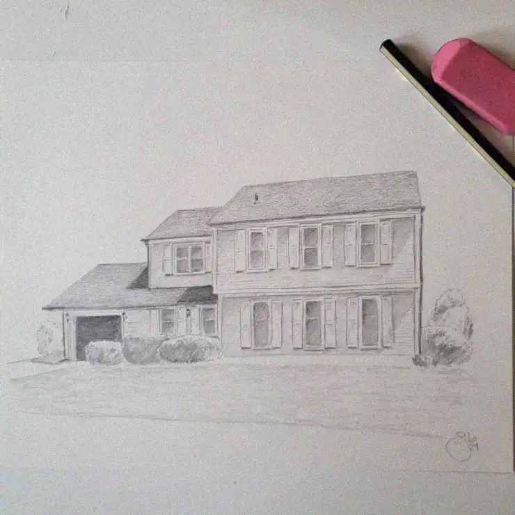 Sketching a Two-Story Home