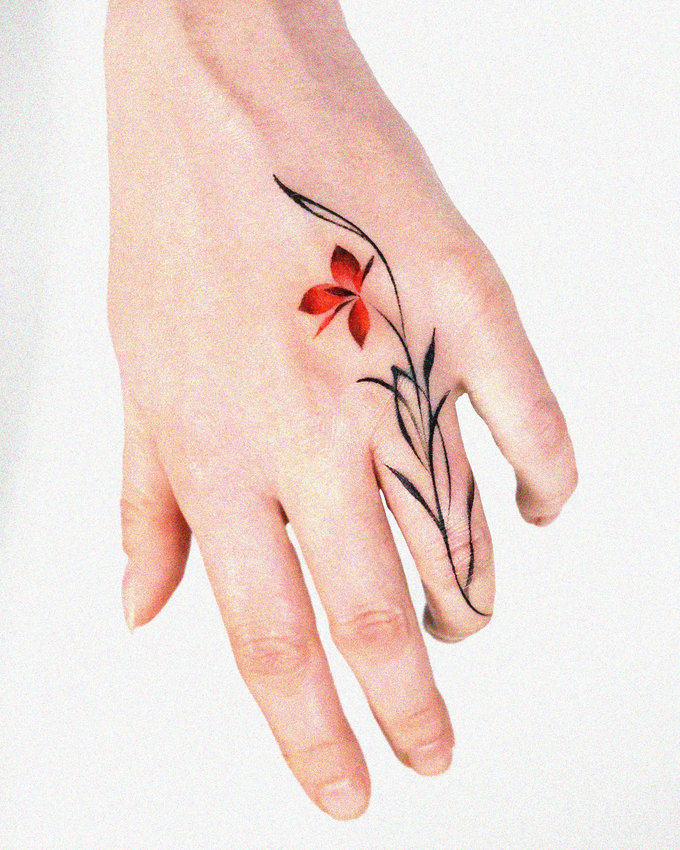 Exquisite Bloom Inked on Skin