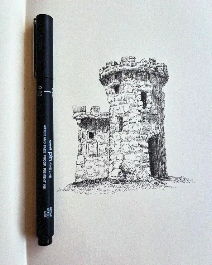 Sketch of Tower Beside Creator's Tool