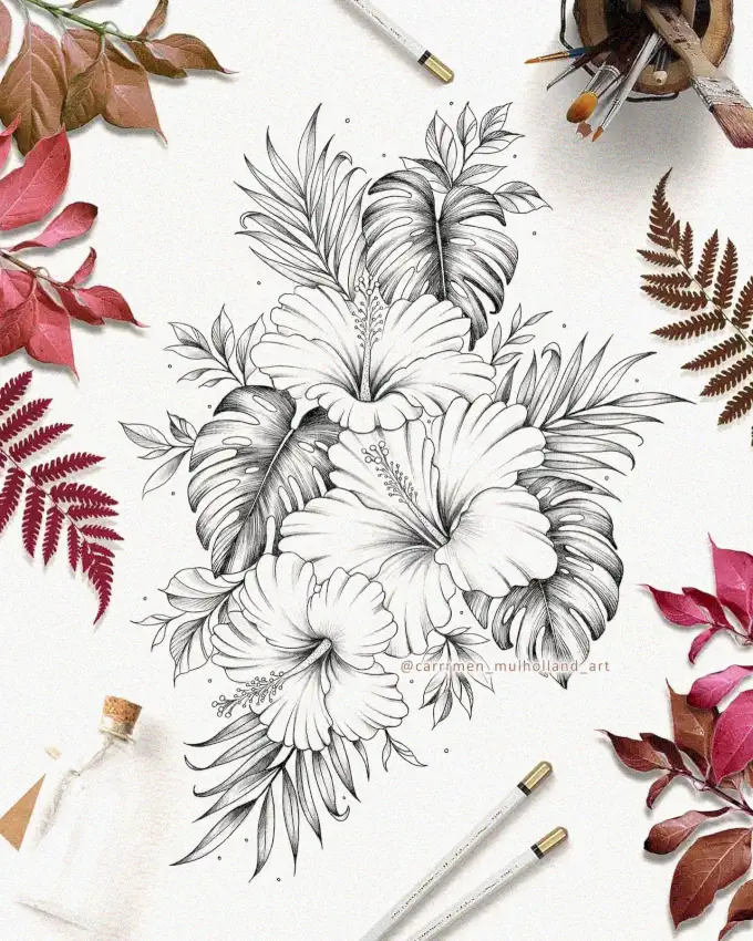 Whispers of Fall in Floral Sketches