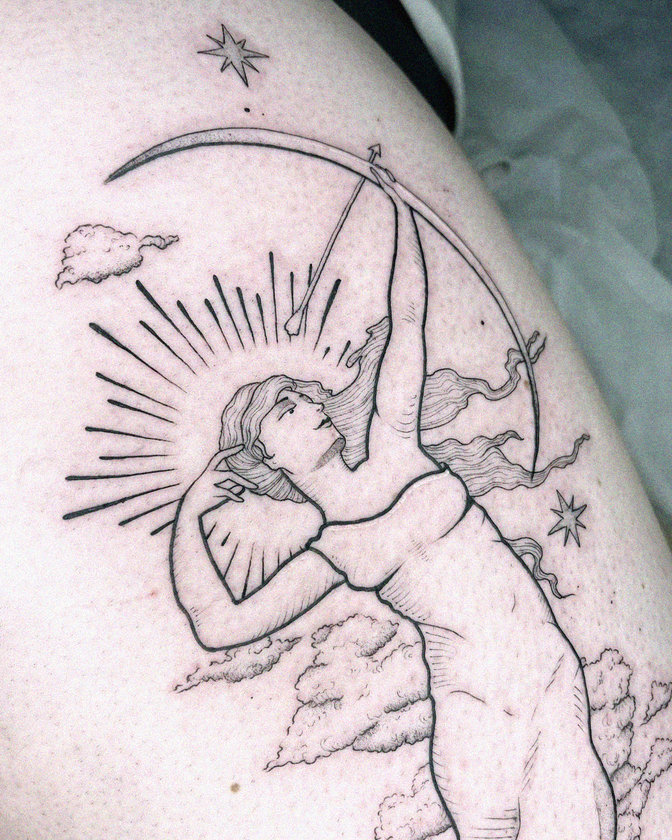 Mythical Archer Inked in Stardust