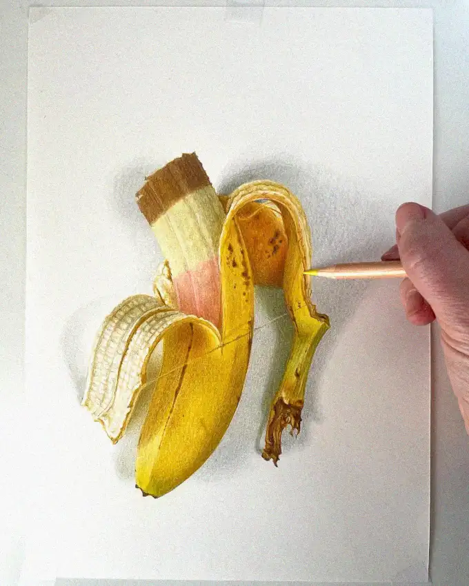 Polishing a Banana Sketch in Realism