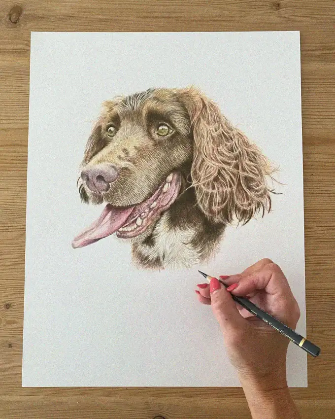 Paws and Paper: Artistic Portrayal of Canine Playfulness