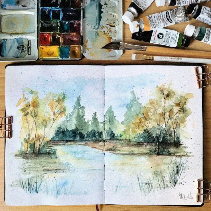 Painting Solitude: A Watercolor Journey