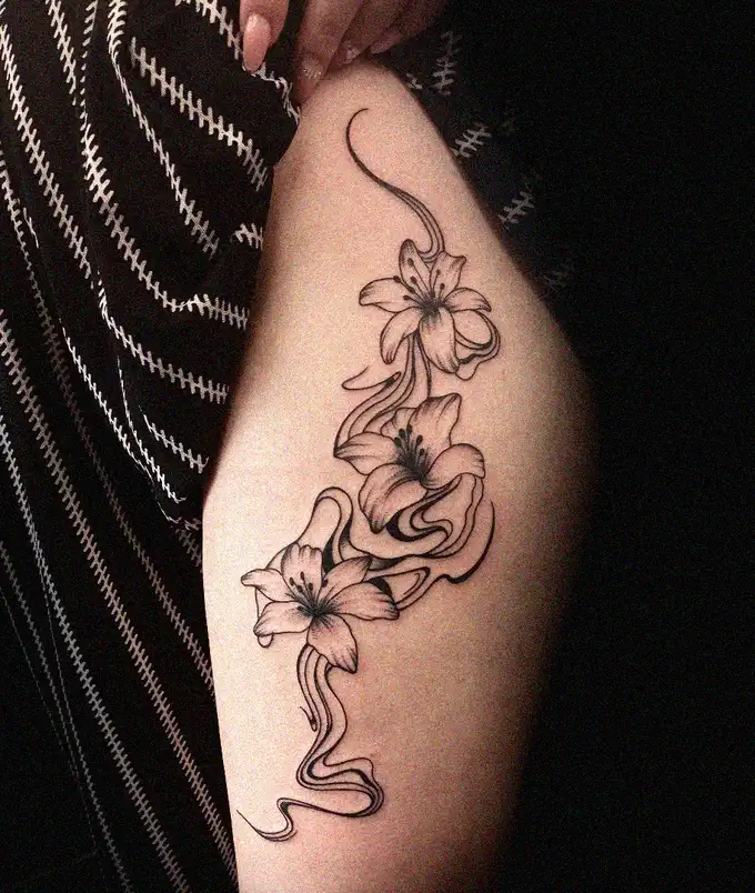 Lilies in Ink: A Floral Tattoo Tale