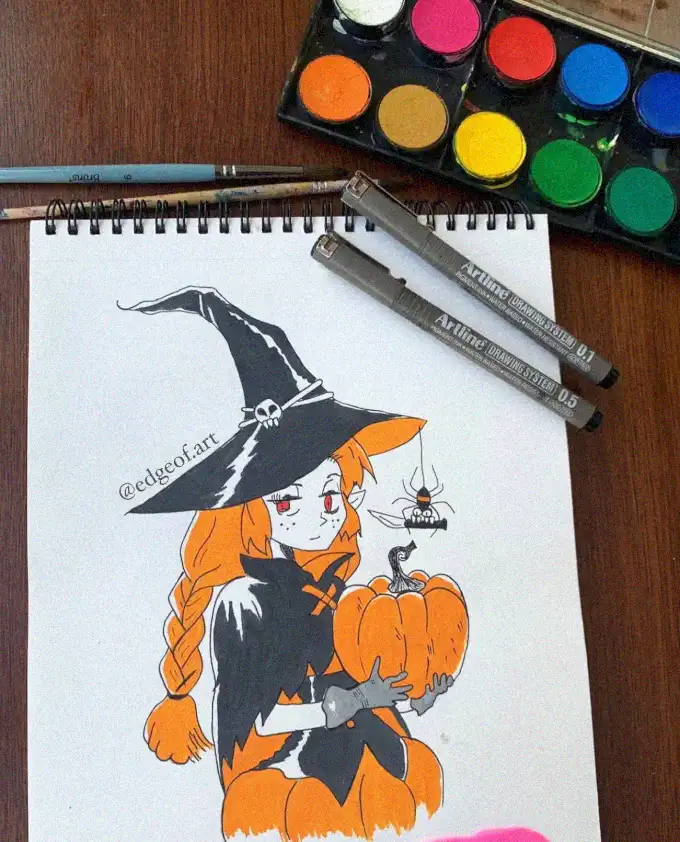 Witchcraft and Artistry in Autumn Hues