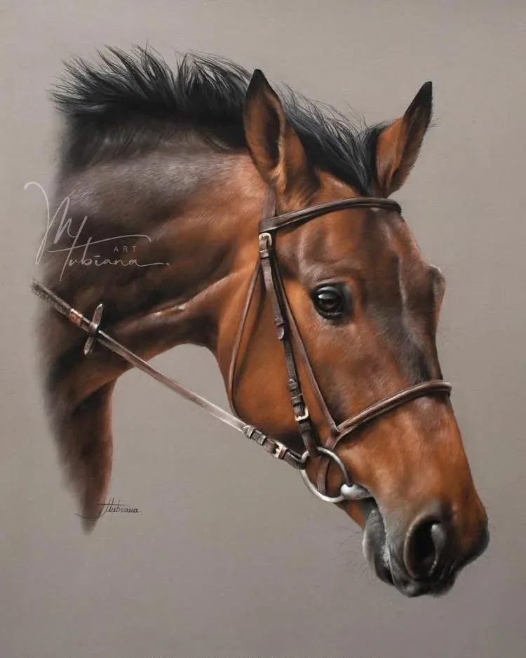 Bridled Elegance in a Chestnut Steed