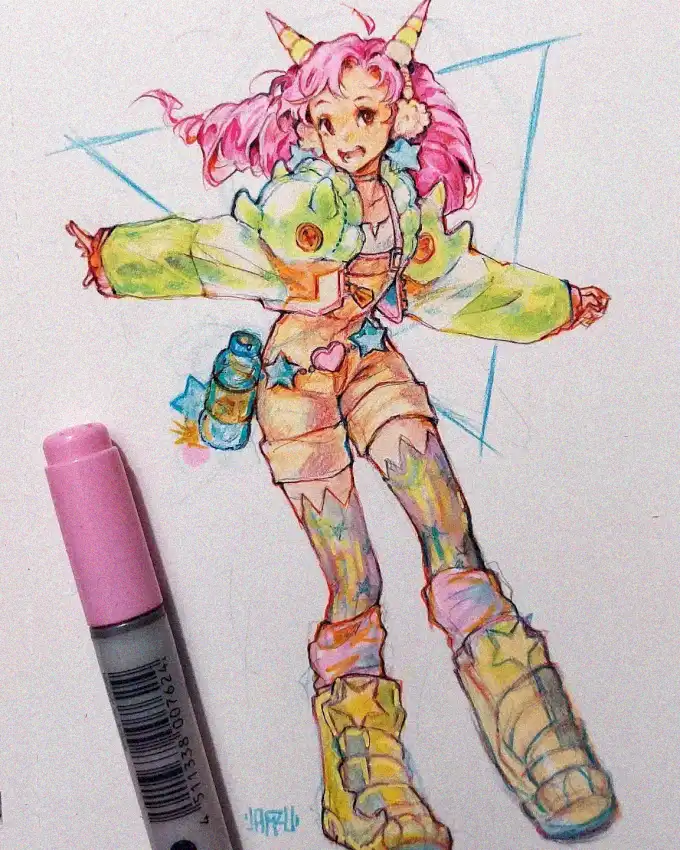 Whimsical Unicorn Dressed in Future Fashion