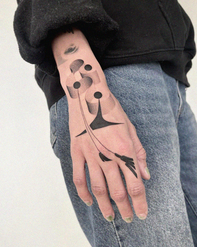 Abstract Artistry Unveiled in Skin Ink